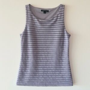 Banana Republic Textured Sleeveless Shell Top Lavender Gray Womens S